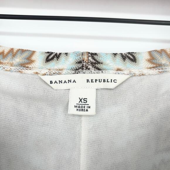 Banana Republic Boho Blue and Brown Flowy Midi Skirt Size XS - Picture 6 of 6